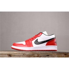 Excellence Unisex Air Jordan 1 Low 553558-600 Red White Black Outlet